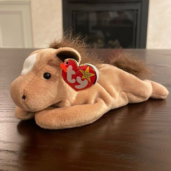 Ty vintage Derby the Horse Beanie Baby EUC (Valuable Errors) Style 4008 9” - Picture 1 of 10